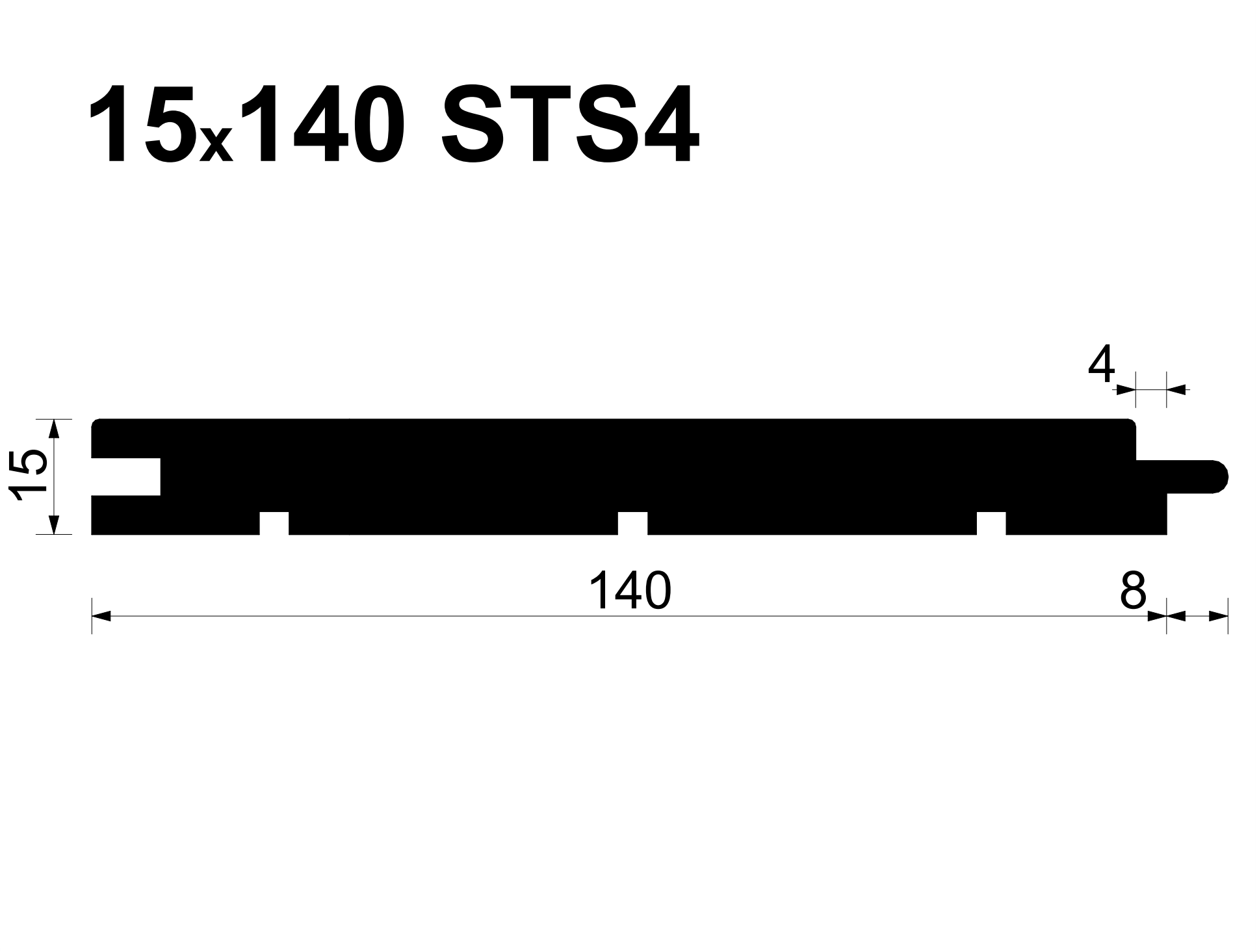 Вагонка STS4 Ольха (EA) 15*140*2900