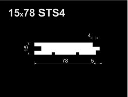Вагонка STS4 ТермоОльха (A) 15*78*1600
