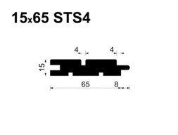 Вагонка STS4 реечная Ольха (EA) 15*65*3000