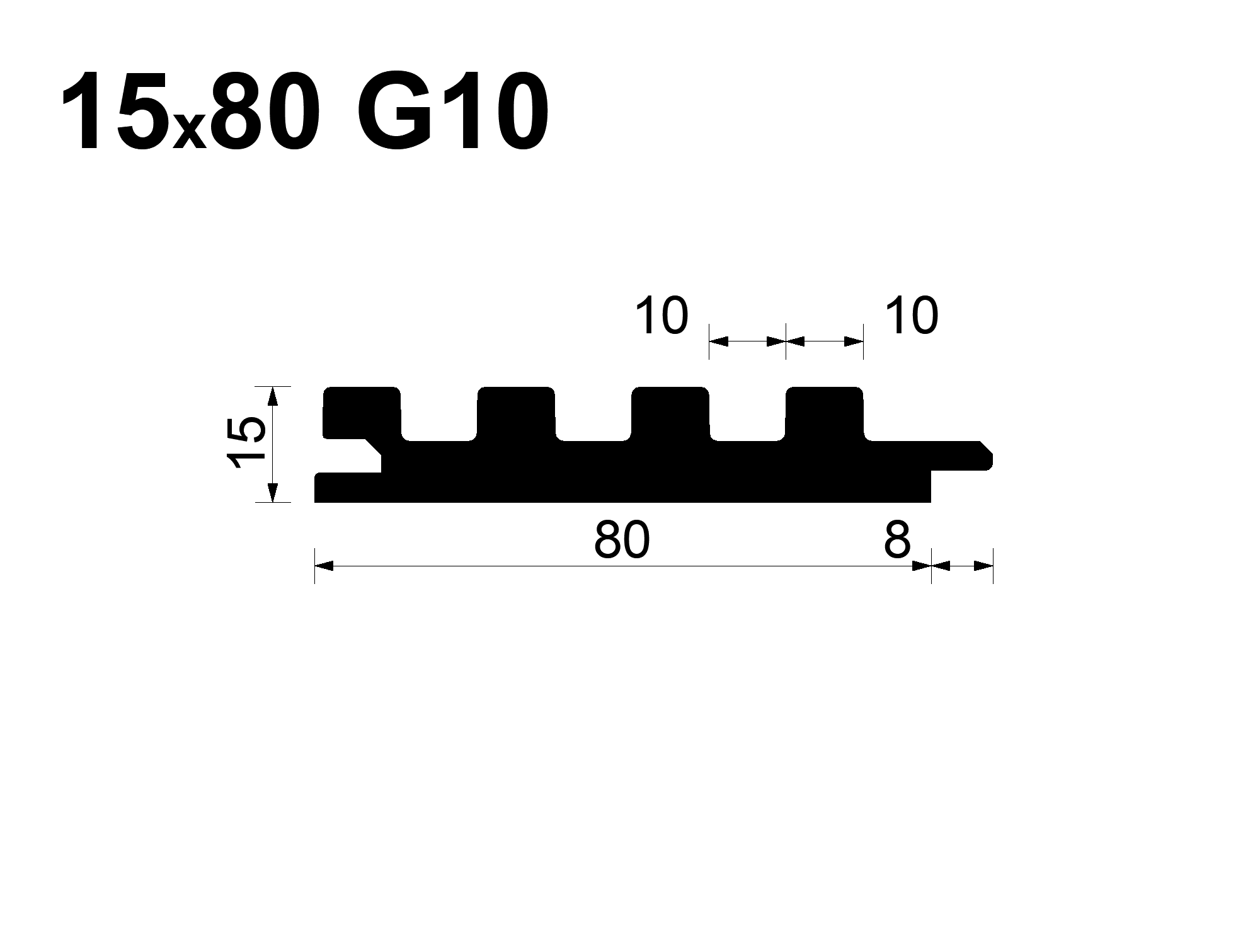 Вагонка реечная G10 Ольха (EA) 15*80*3000