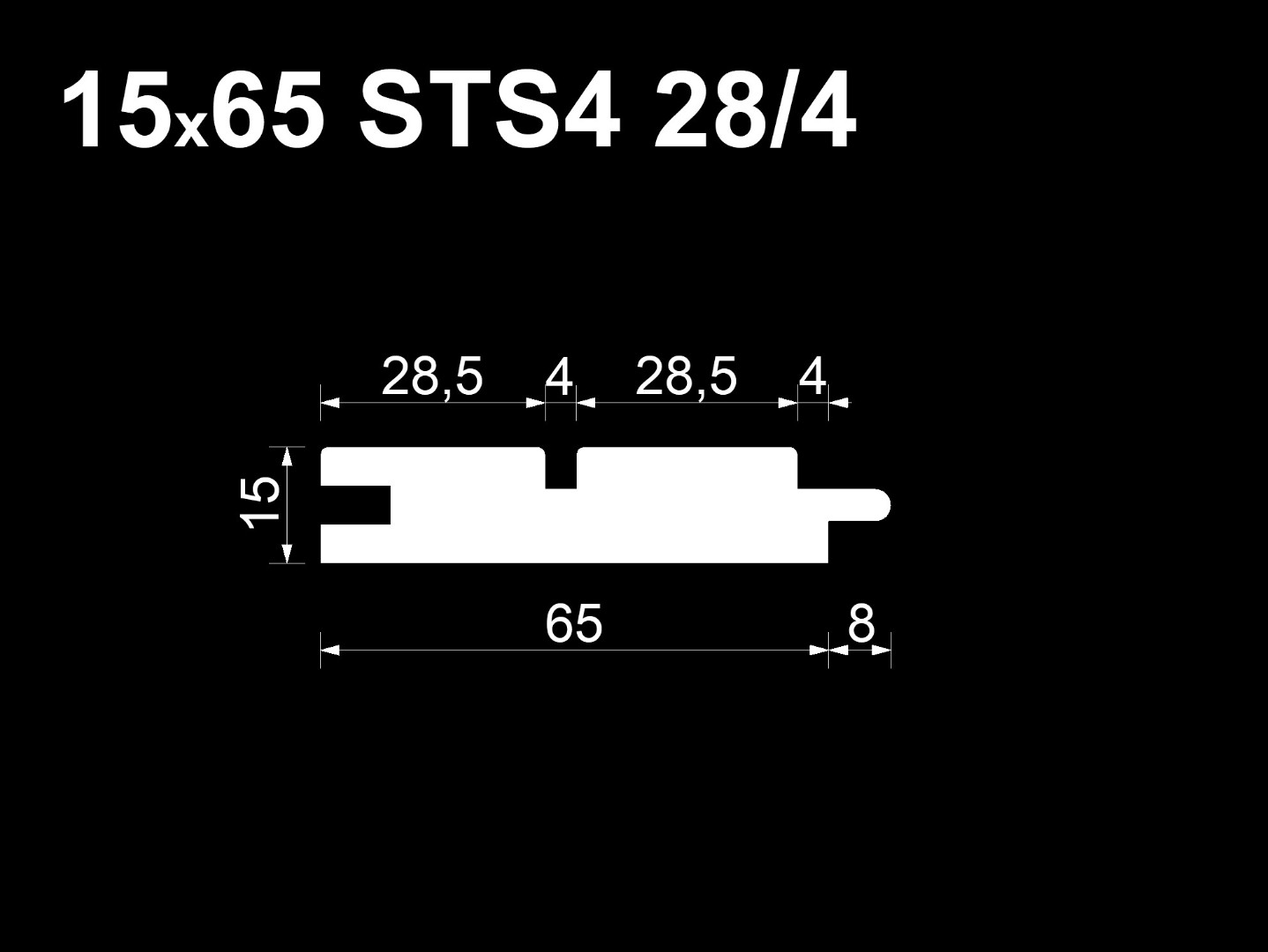 Вагонка STS4 реечная ТермоОльха (EA) 15*65*2000